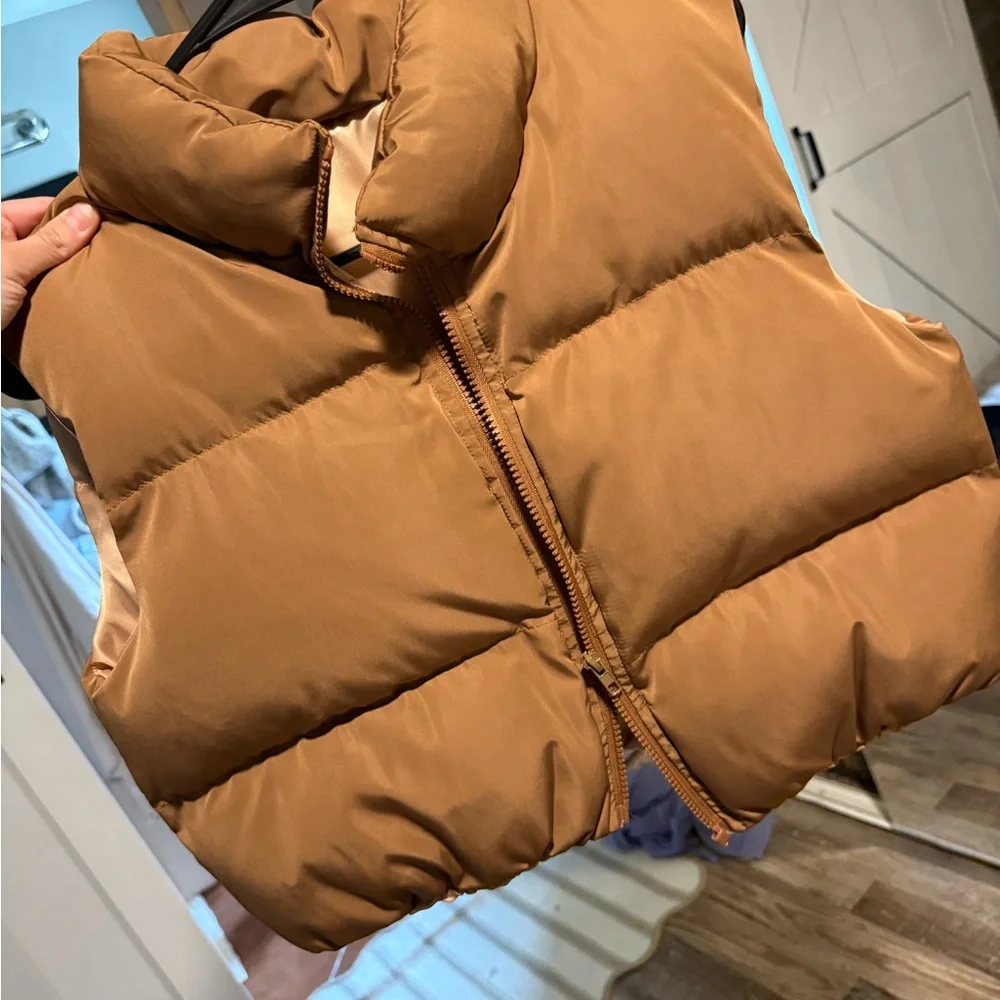 SHEIN Brown Puffer Vest - Picture 1 of 1